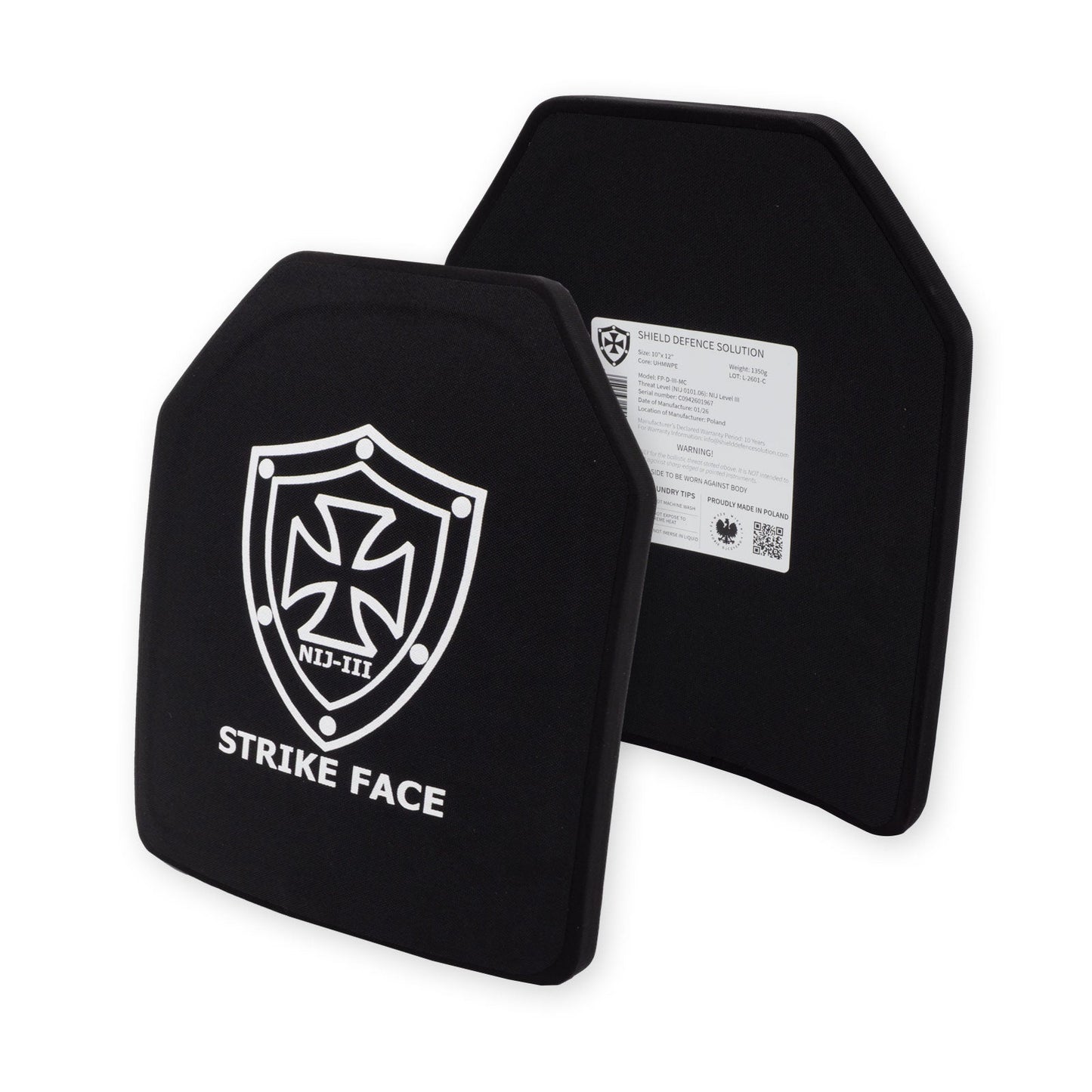 10"x12" Multi - Curved SAPI Front Plate - Shield Defence Solution