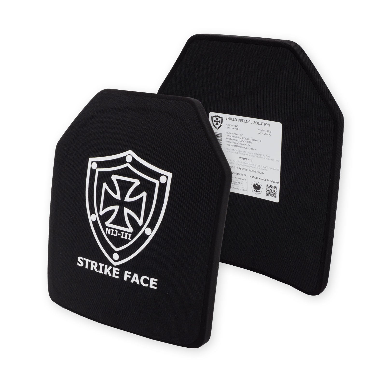 10"x12" Multi - Curved SAPI Front Plate - Shield Defence Solution