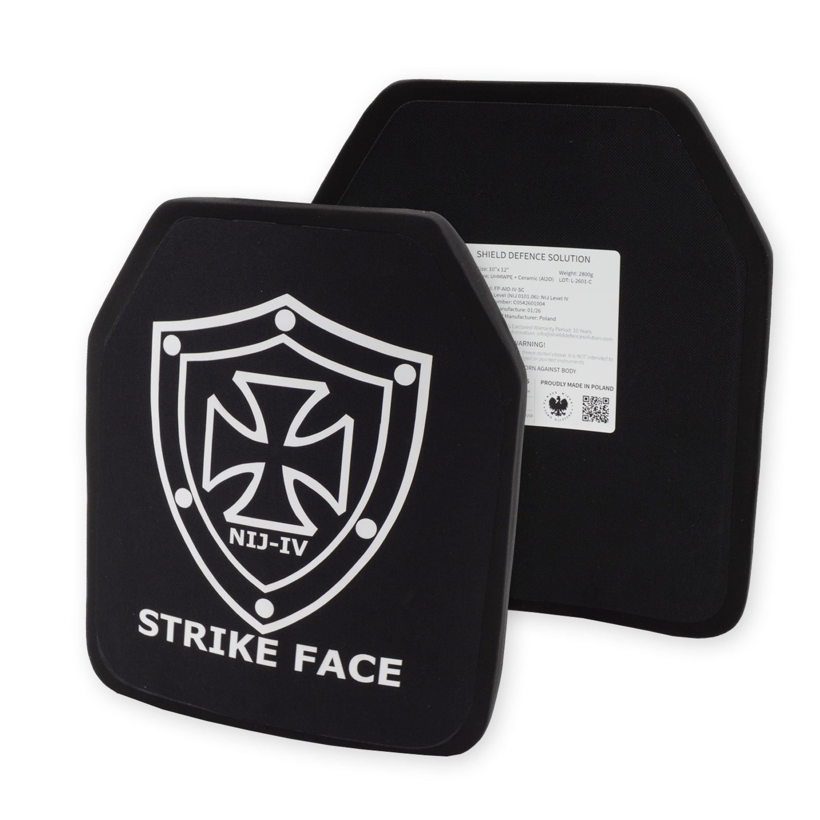 10"x12" Single Curve SAPI Front Plate - Ceramic (AlO) - Shield Defence Solution