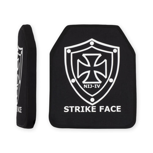 25 × 30 cm SAPI keramikos balistinė plokštė – viengubai išlenkta priekinė (Al2O3)